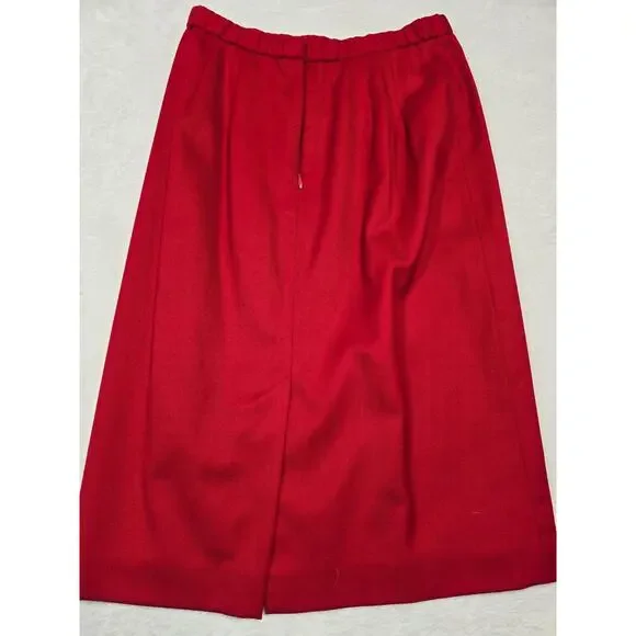 VINTAGE PENDLETON Womens Skirt Suit - Jacket Size 12, Skirt Size 10 Red Wool